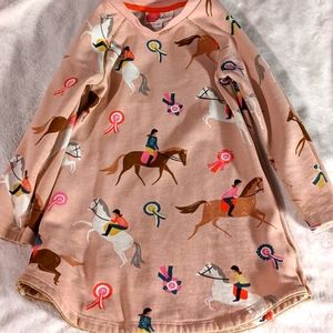 Mini Boden Horse Riding Sweatshirt Tunic Size 5-6